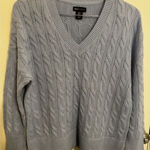 Light Blue Cable Knit Sweater